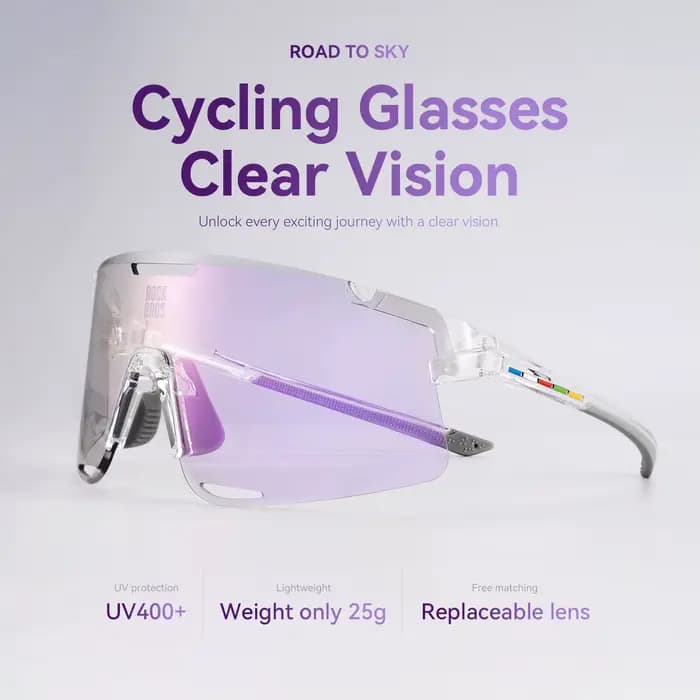 ROCKBROS ROAD TO SKY lunettes de vélo 3 lentilles photochromiques +