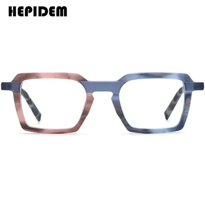 HEPIDEM mat acétate lunettes cadre hommes marque Design carré