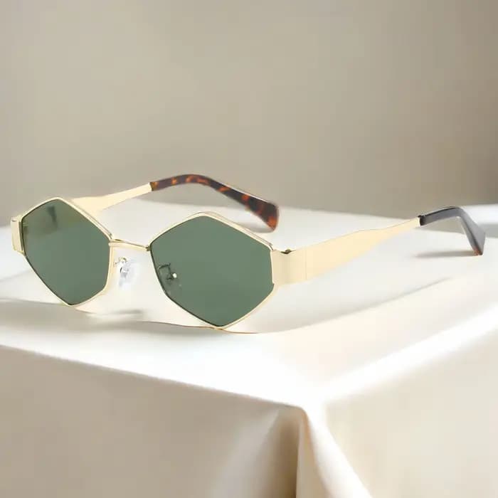 Lunettes de soleil hexagonales pour hommes et femmes