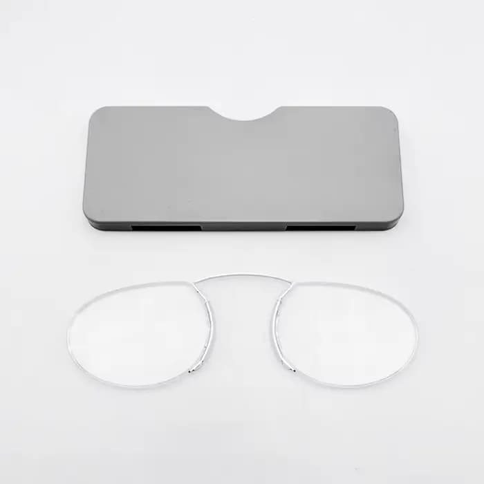 Lunettes de lecture en mousse sans monture avec étui en alliage pour hommes et femmes + 1 + 1.5 + 2 + 2.5 + 3