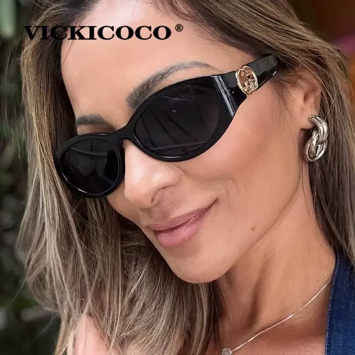 Petites lunettes de soleil ovales élégantes pour femmes