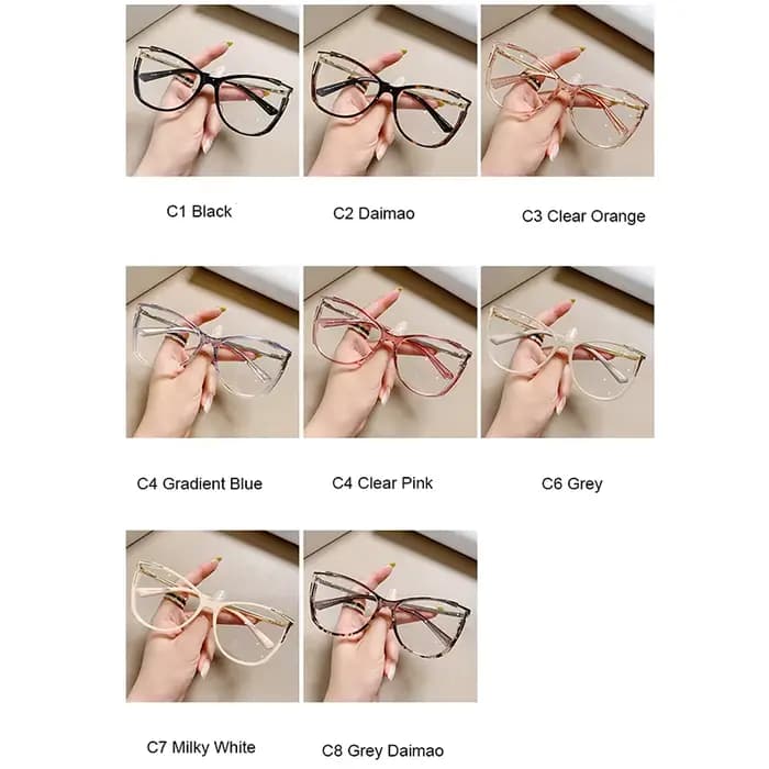 Anti lumière bleue myopie moins dioptrie lunettes-1 -1.5 -6 mode dégradé bleu lunettes grand cadre luxe lunettes oeil de chat Oculos