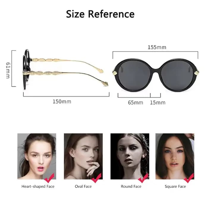 Lunettes de soleil rondes surdimensionnées pour femmes