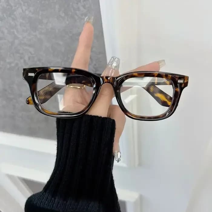 Décontracté clair lentille lunettes cadre mâle marque classique