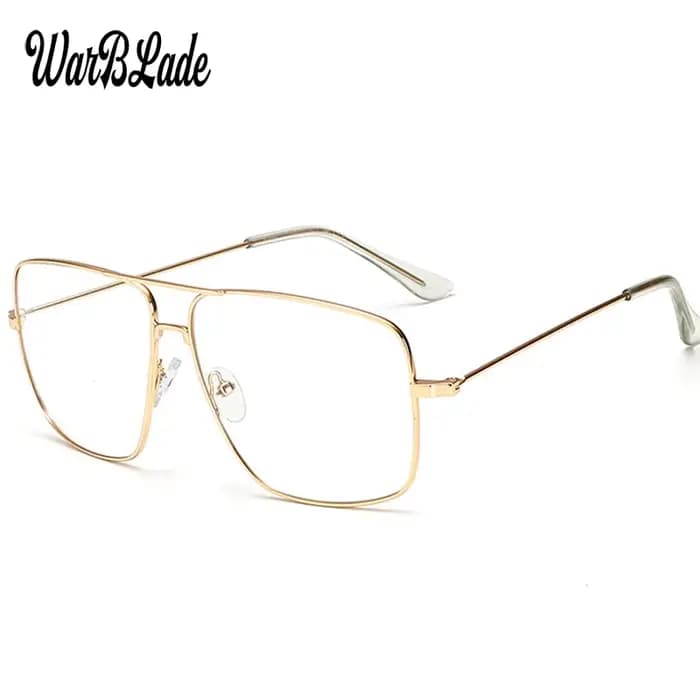 WarBLade Vintage or métal cadre lunettes hommes femmes