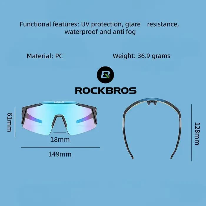 Lunettes de cyclisme sportives ROCKBROS UV400