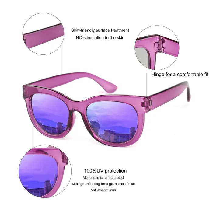 Kenbo – lunettes de soleil carrées pour enfants