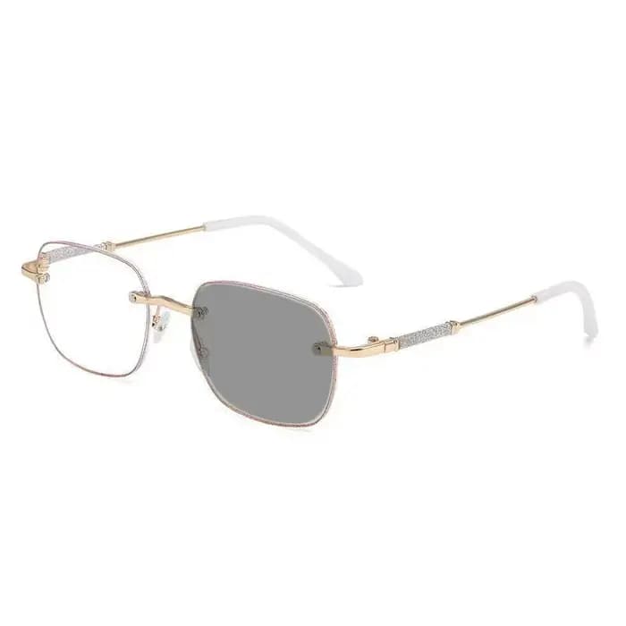 Lunettes de lecture photochromiques sans cadre à la mode pour femmes