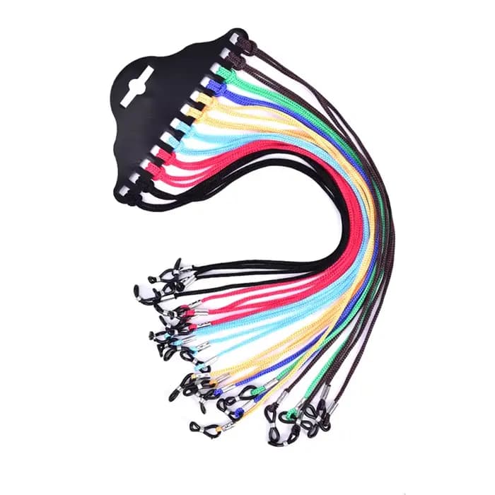 12 pièces/ensemble multicolore lunettes de soleil lanière cordon