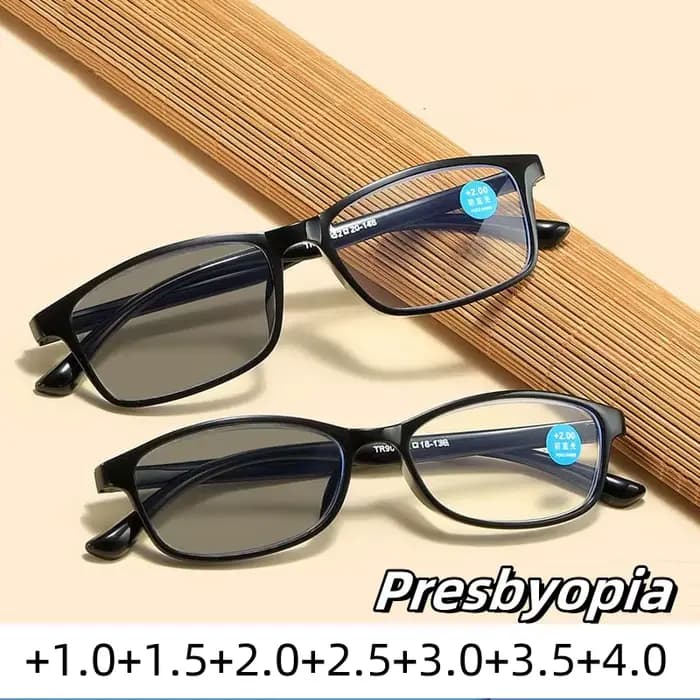 Mode hommes en plein air couleur changeante affaires lunettes de lecture photochromique loin vue
