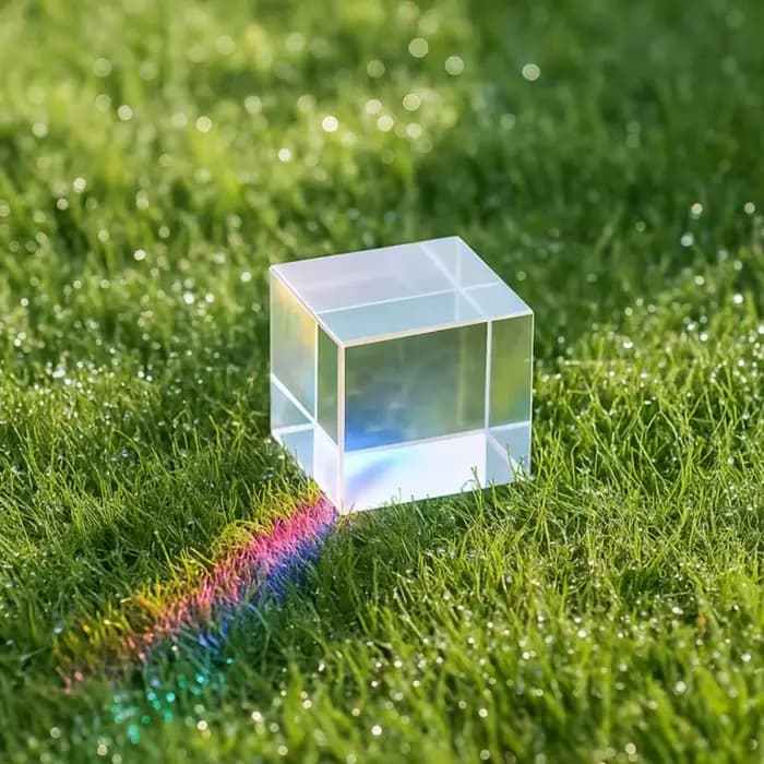 Prisme dichroïque en forme de Cube de verre, prismes x-cube pour séparation de faisceau photographique, accessoires de photographie, Micro cadeaux de paysage, lumière mignonne