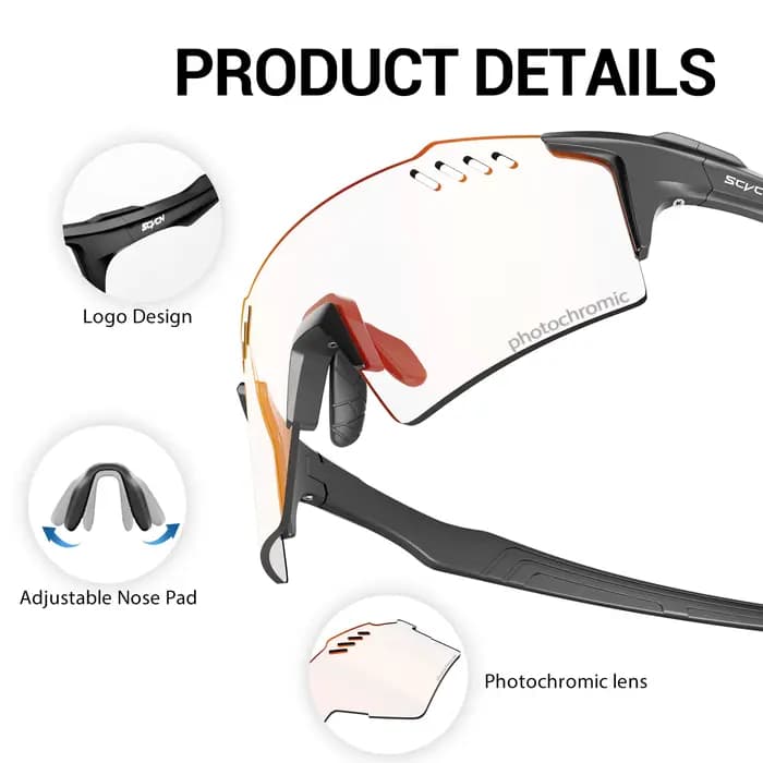 SCVCN lunettes de cyclisme photochromiques