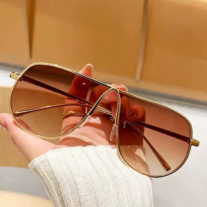 Lunettes de soleil unisexes de style aviateur avec verres dégradés de haute qualité
