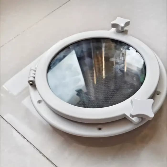 Hublot rond 21/26 cm en verre trempé pour bateau, yacht, camping-car, ouverture de hublot marin