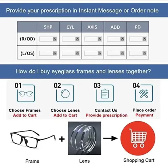 1.56 1.61 1.67 lentille progressive asphérique Anti-lumière bleue haute définition lunettes myopes optiques personnalisées
