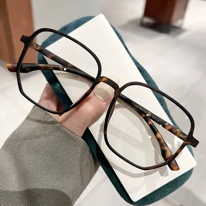 Mn-Lunettes transparentes à monture carrée pour femmes