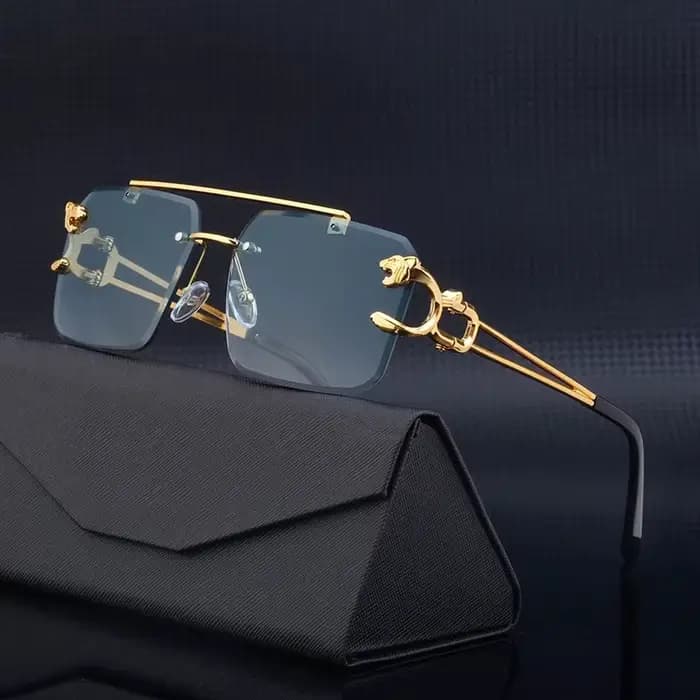 Lunettes de soleil carrées de luxe pour homme et femme