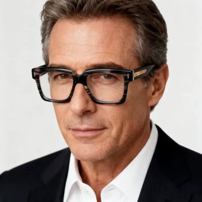 Monture de lunettes en acétate faite à la main pour hommes