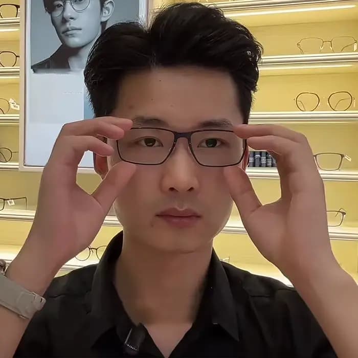Danemark marque hommes carré 6507 lunettes cadre ultraléger titane acétate