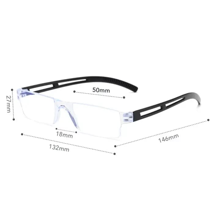 Lunettes de lecture presbytes à demi-monture pour hommes et femmes