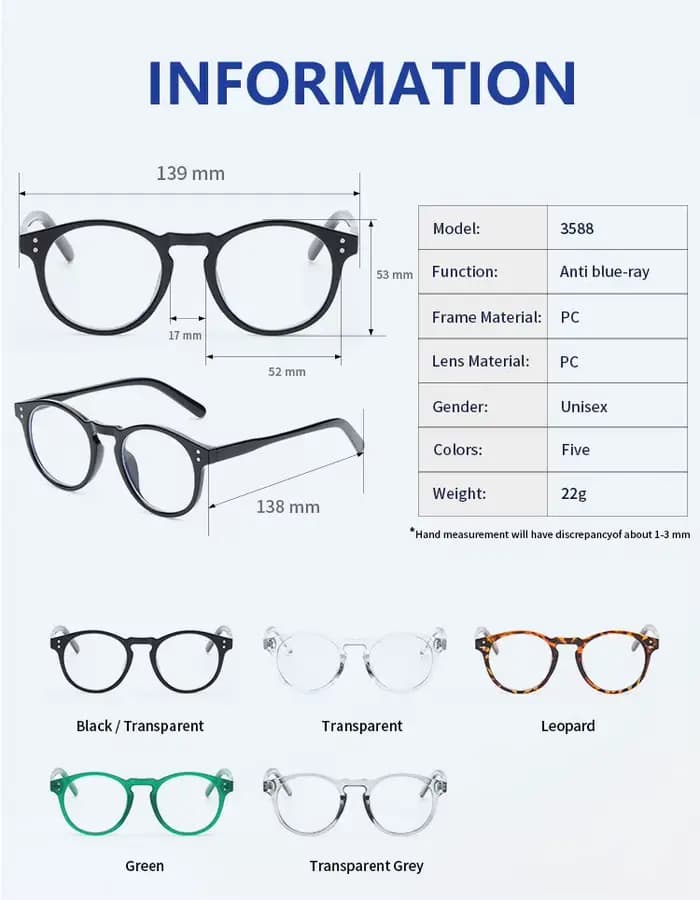 Anti lumière bleue lunettes rondes cadre femmes hommes Vintage