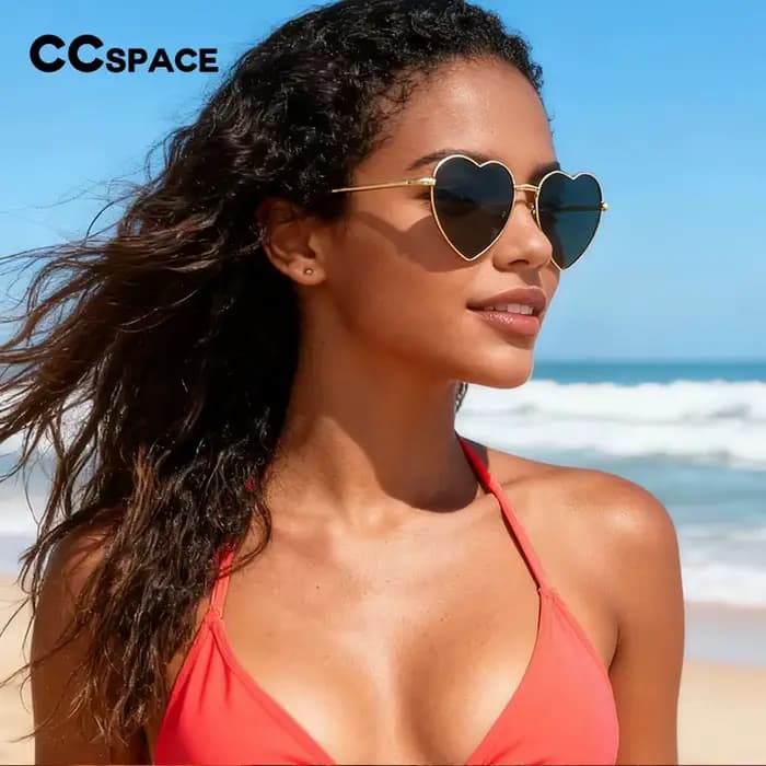 Lunettes de soleil polarisées en forme de cœur pour femmes