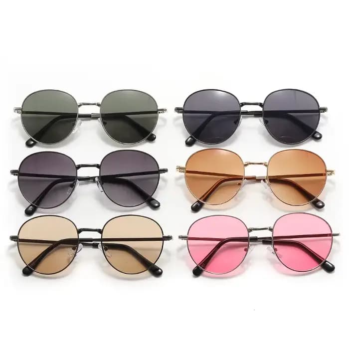 2025 nouvelles lunettes de soleil droites en métal garçons et filles