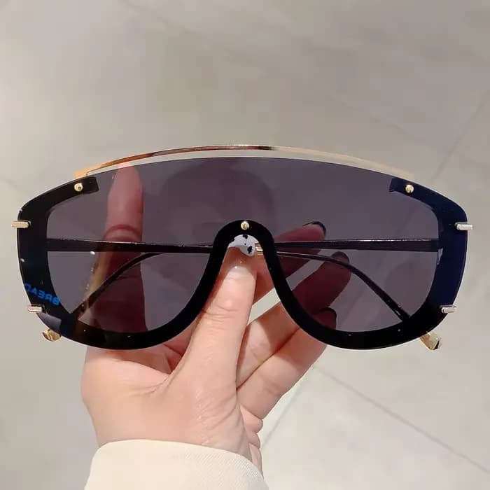 KAMMPT mode léopard femmes lunettes de soleil élégant dégradé Sports de plein air nuances de luxe en métal conception