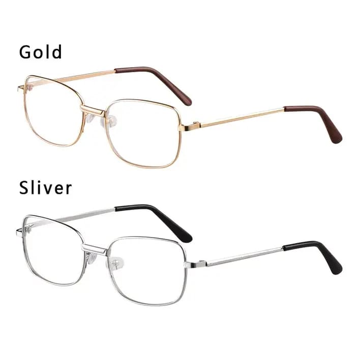Lunettes de Lecture en Verre Véritable pour Homme, Monture Carrée Complète Anti-rayures pour Femme, Presbyte, Dioptrie, 1,5, 2,0, 2,5