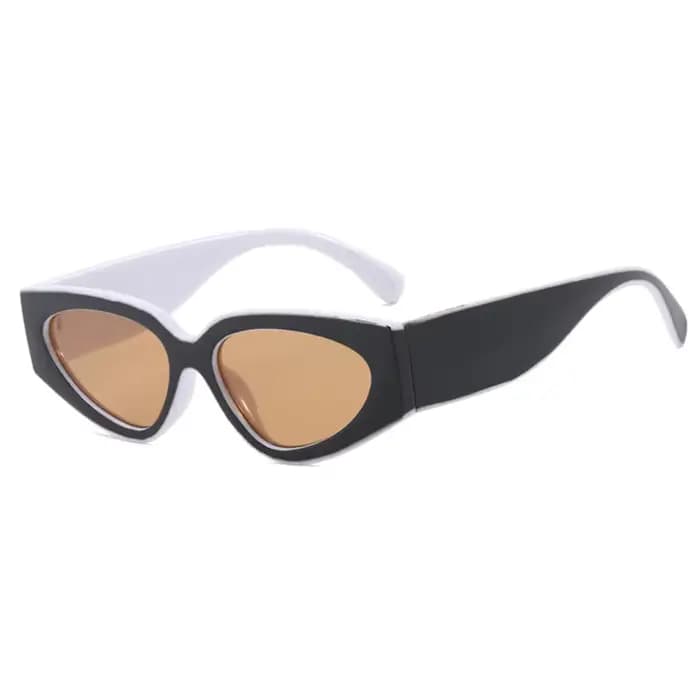 Lunettes de soleil œil de chat noir et blanc pour femmes