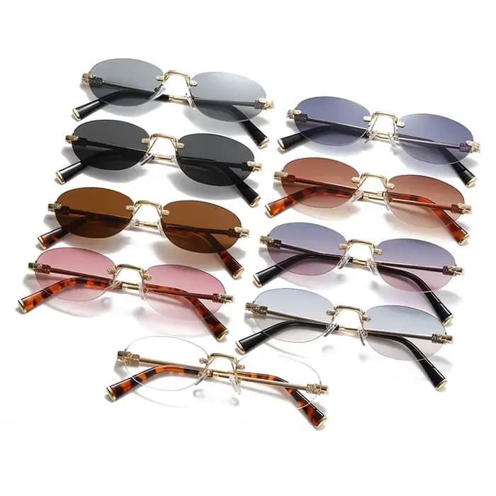 JUNCTURE mode populaire lunettes De soleil ovales pour femme homme voyage UV400 nuances femmes hommes