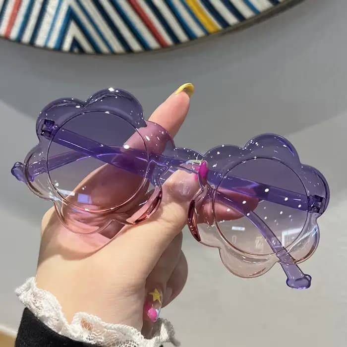 Lunettes de soleil en forme de fleur pour femmes