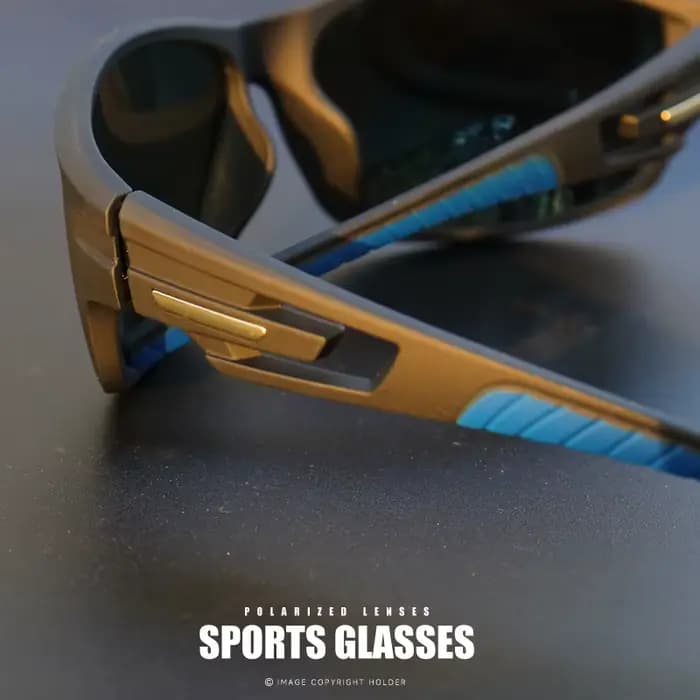 Lunettes de soleil de sport polarisées – Verres photochromiques violets/bleu/rouge de qualité supérieure pour la pêche