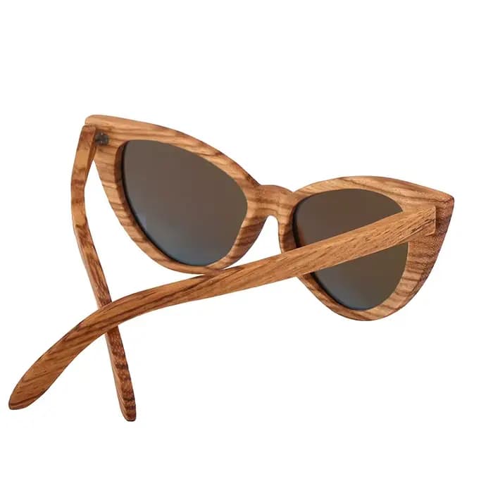 Lunettes de soleil en bois zébré