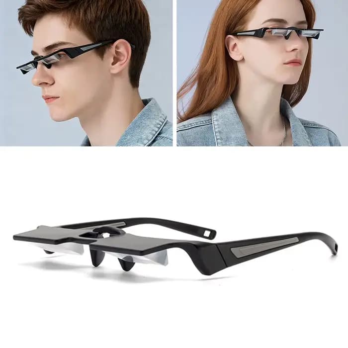Prism Lazy Lunettes réfractives Lunettes légères 90 ° Lunettes horizontales, livre de lecture, regarder la télévision couchée, lunettes de soleil de pêche