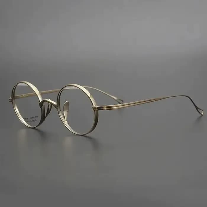 Japonais fait à la main Lennon petit rond titane lunettes cadre hommes rétro