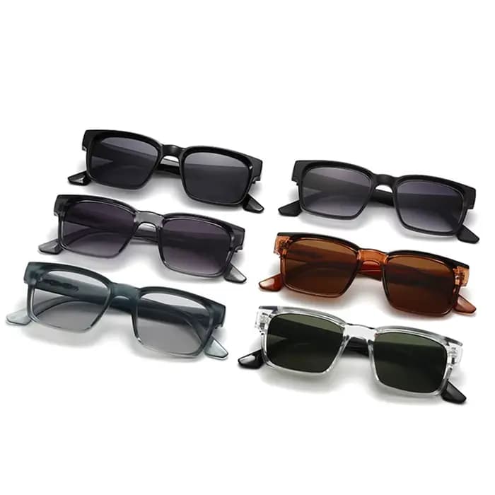 SHAUNA mode femmes lunettes de soleil carrées dégradé nuances UV400 rétro Rivets hommes tendance vert foncé lunettes de soleil