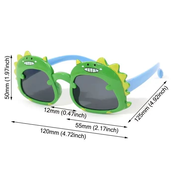 Lunettes de soleil drôles et mignonnes en forme de dinosaure