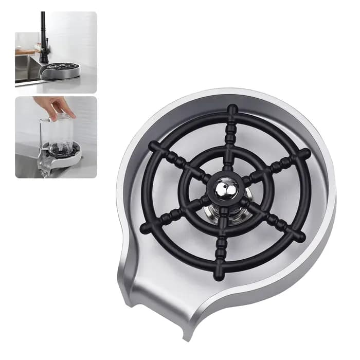 Rinse-verres pour évier de cuisine, lave-bouteilles et tasses, à fixer sur l'évier, rinse-verres de bar, accessoires pour évier de cuisine, tube d'eau souple