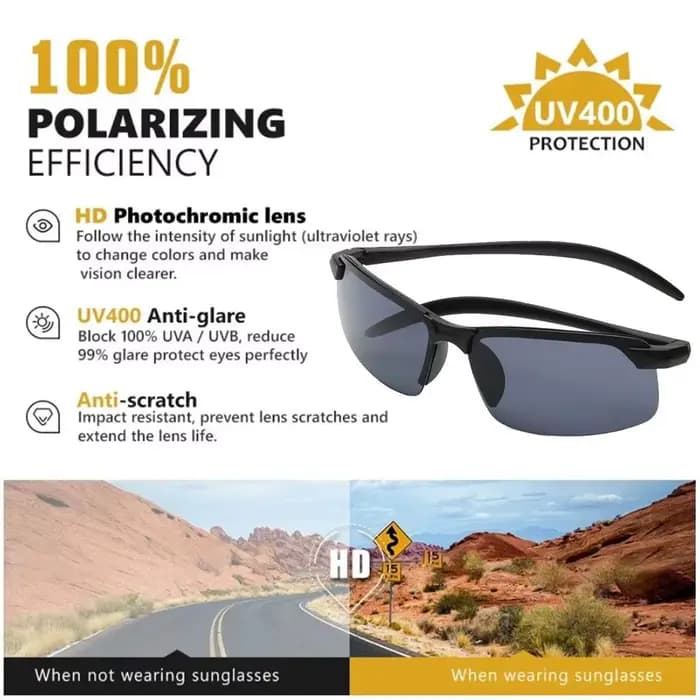 Lunettes de soleil unisexes pour hommes
