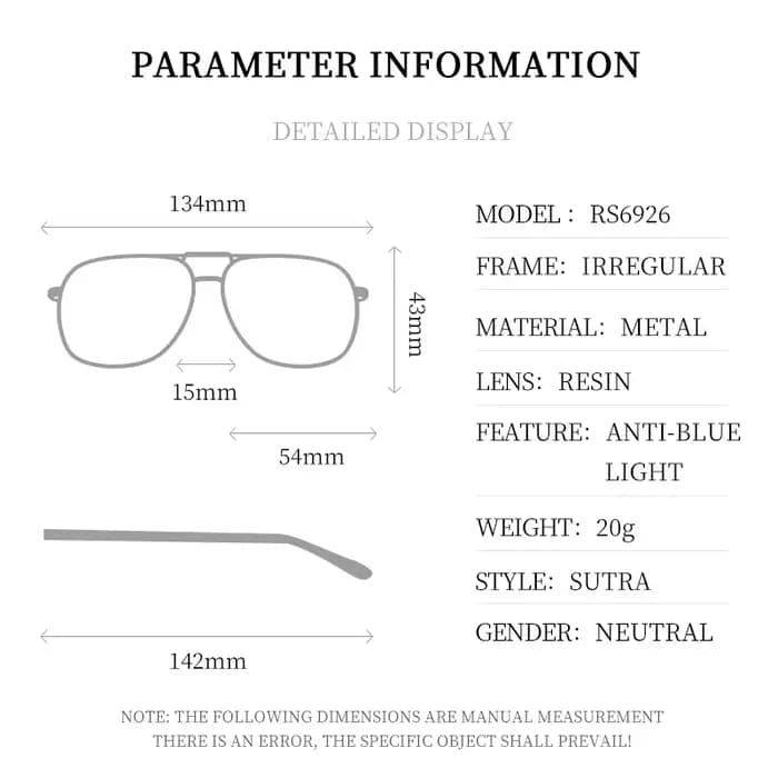 Lunettes vintage en métal doré pour hommes et femmes