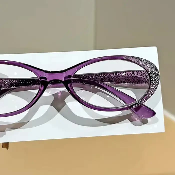 Lunettes de lecture de luxe pour femmes avec diamants