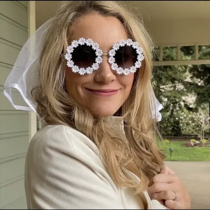 AndrSunglasses-Lunettes de soleil fleur rondes pour femmes