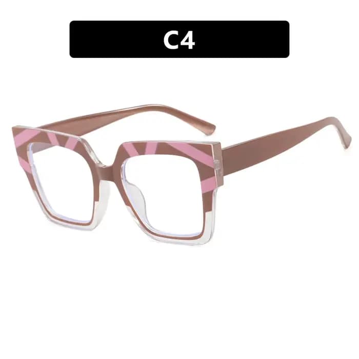 Couleur correspondant grand cadre oeil de chat anti-lumière bleue myopie lunettes
