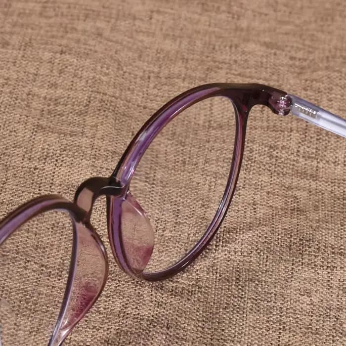 Lunettes de lecture multifocales progressives à monture ronde violette