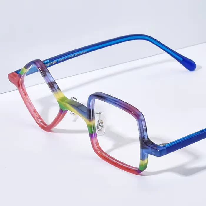 HEPIDEM acétate lunettes hommes 2025 nouveau rétro rond carré rhomboïde