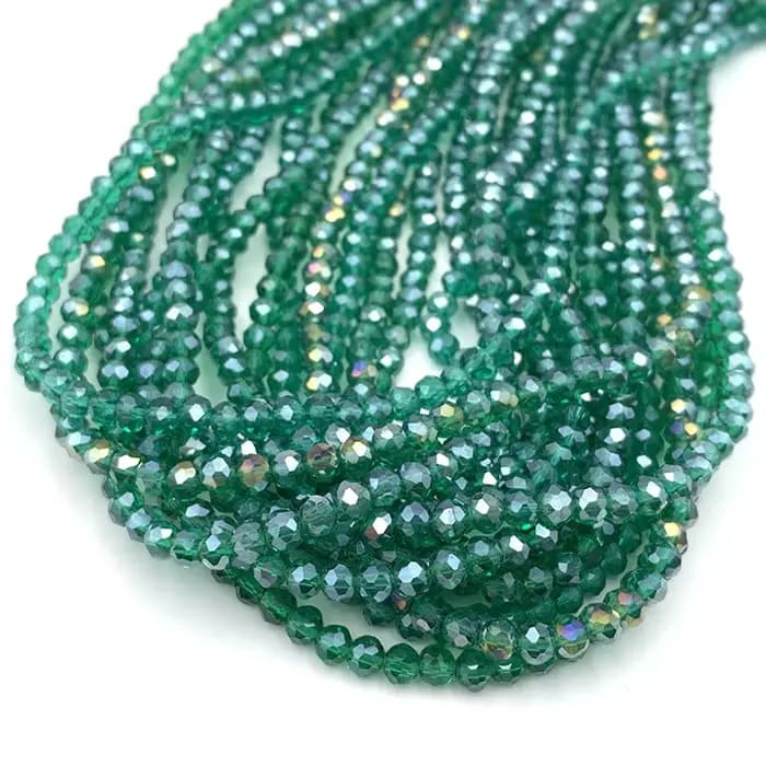 Rondelle colorée en verre de cristal à facettes austriaque, 2/3/4/6/8mm, perles d'espacement amples pour la fabrication de bijoux, accessoires de bricolage
