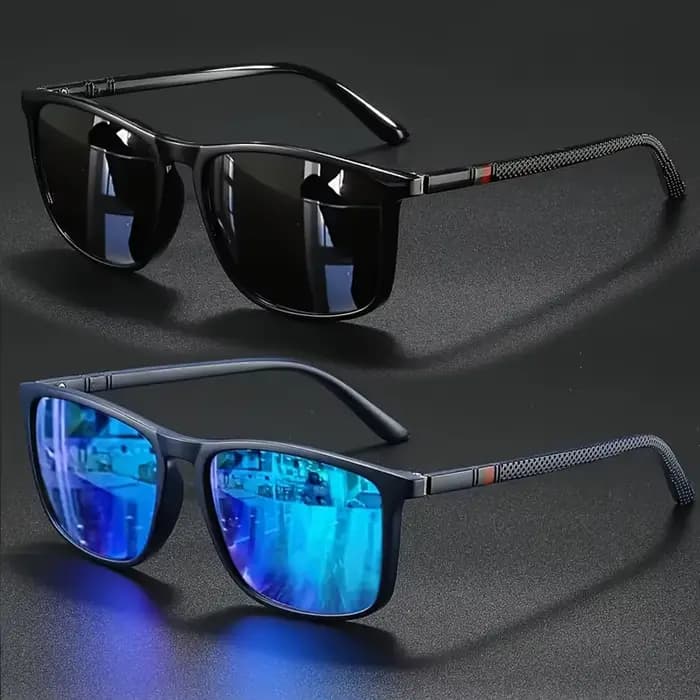 2/3 paires de lunettes de soleil de luxe carrées vintage pour hommes et femmes