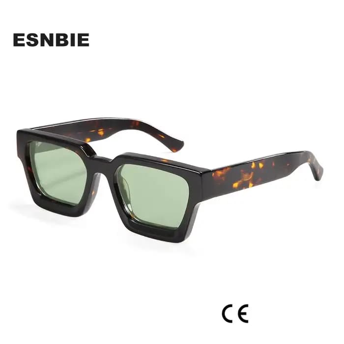 Lunettes de soleil polarisées à monture en acétate pour hommes et femmes
