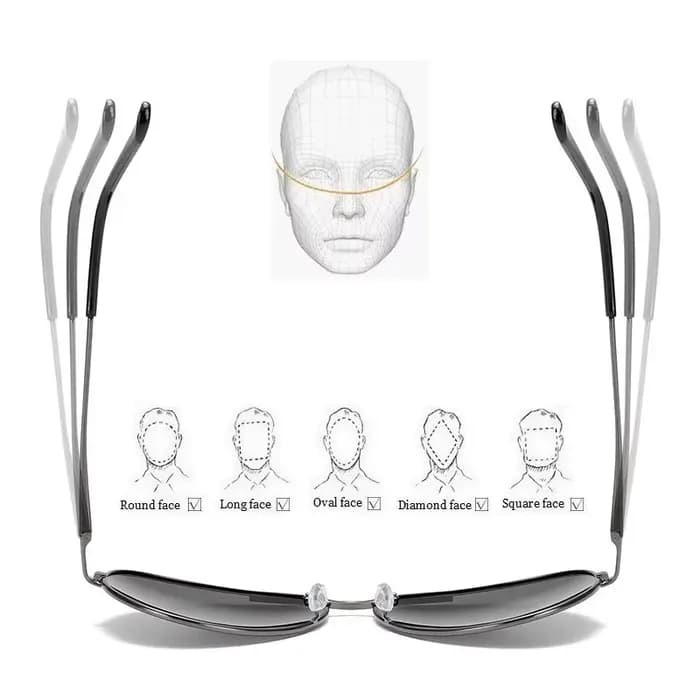 Lunettes de soleil photochromiques polarisées pour hommes